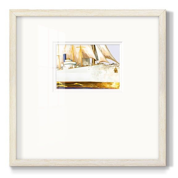 Golden Steam ShipPremium Framed Print