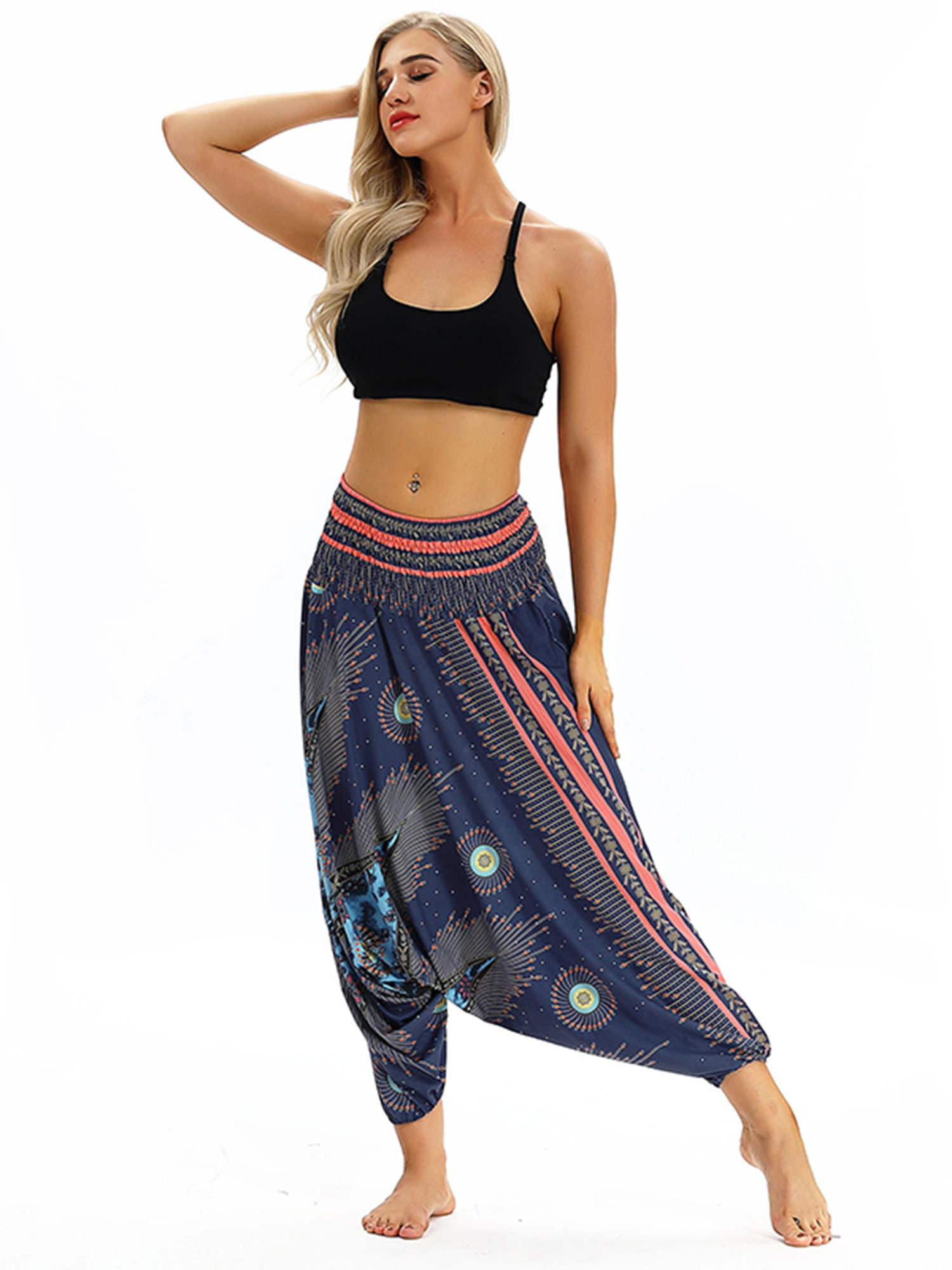 Casual Loose Hippy Yoga Trousers Baggy Boho Aladdin Harem Pants Fashion Yoga Pants Tummy Control Yoga Pants 
