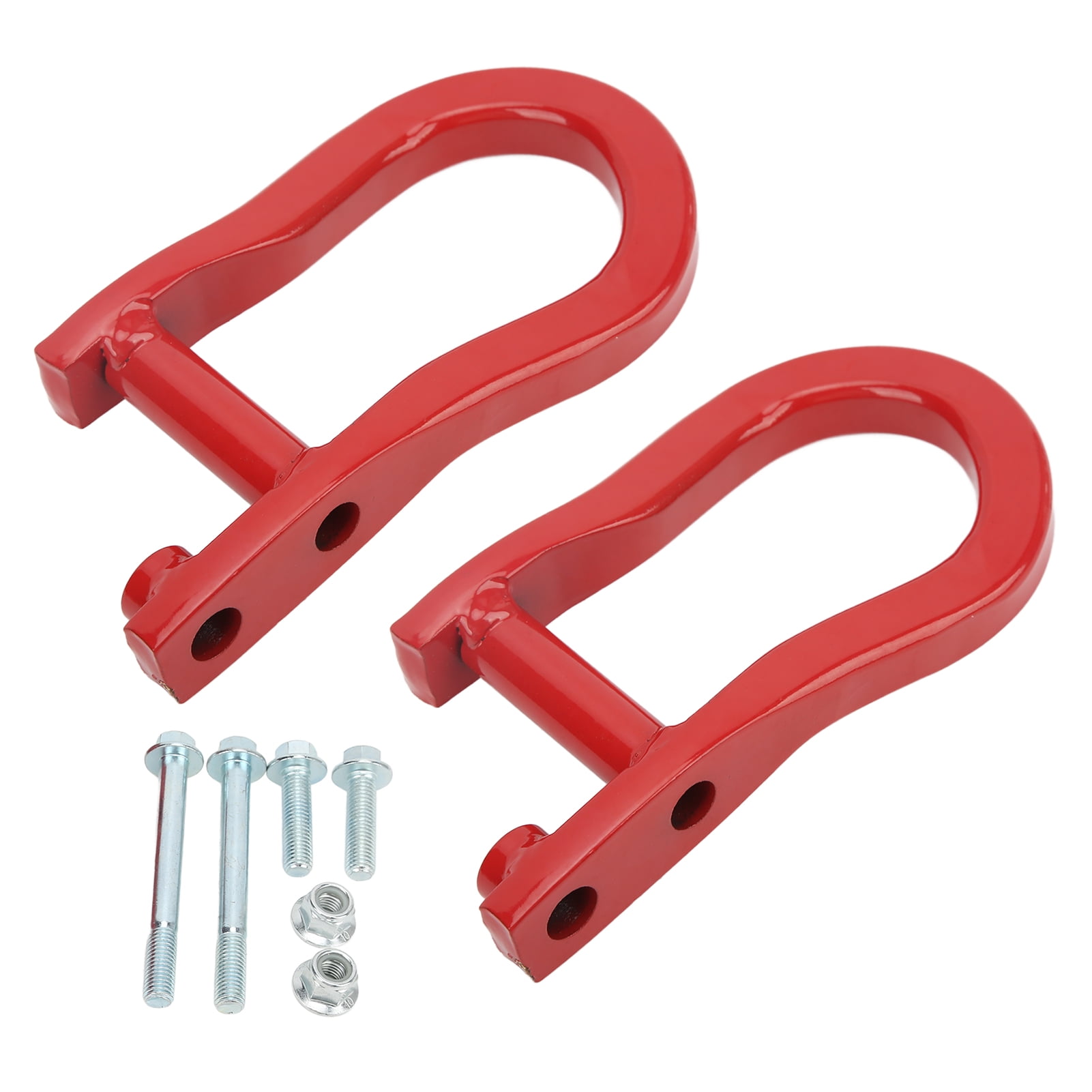 Front Tow Hooks For Chevy Silverado & GMC Sierra 1500 (2007-2018) - Red Pair, OEM 84192871 Replacement