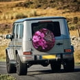thumbnail image 5 of Naloa Pink Blossoms Butterfly PVC Leather Spare Tire Wheel Cover Spare Tire Cover, for Car Truck SUV Camper Trailer Universal Fit(14-17in)-, 5 of 6