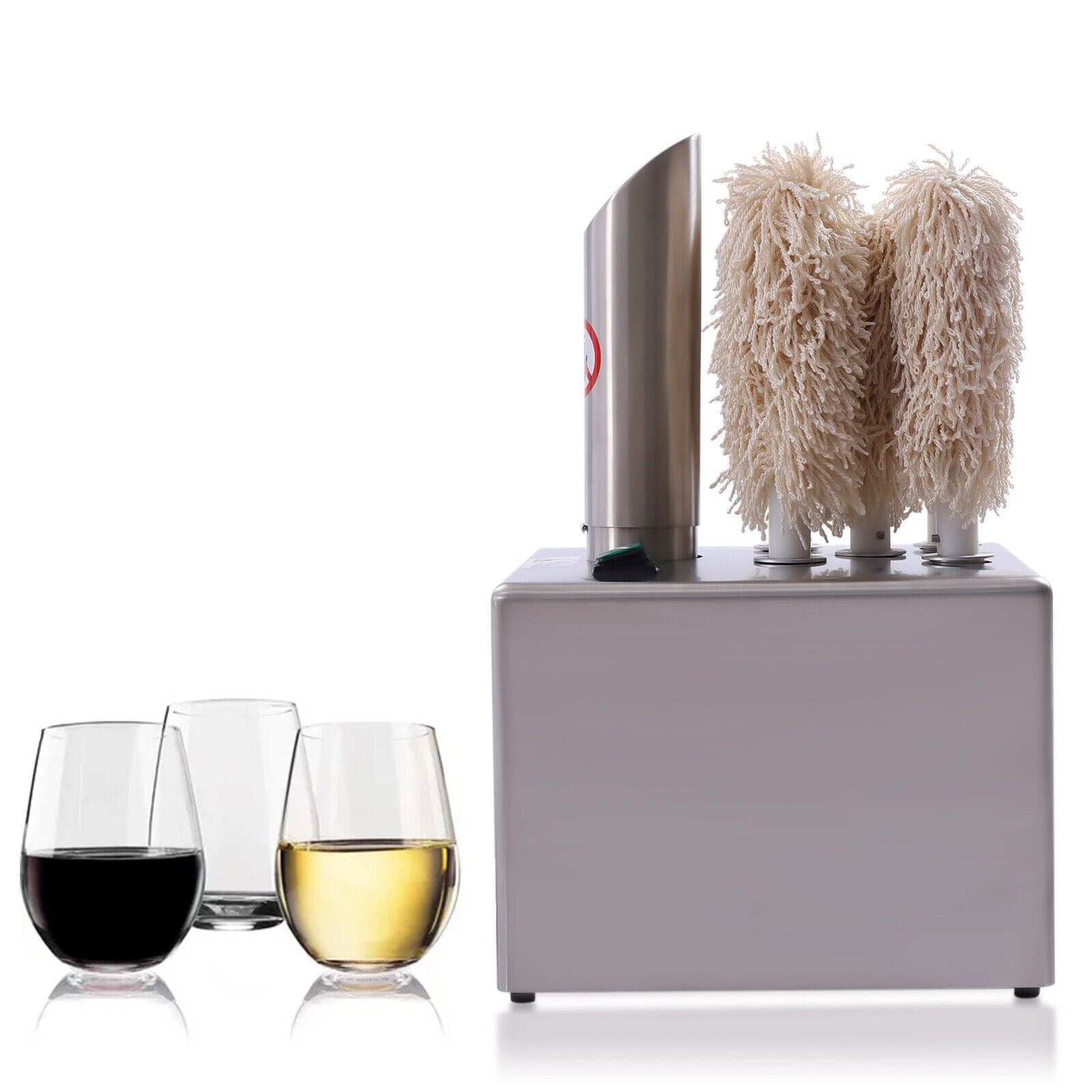 WantJoin Electric Commercial Glass Washer,Winery Wine Glass Cleaning  Machine,5 Cleaning Brush Washers Glass,Perfect for Bars and Cafes