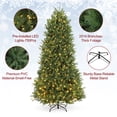 thumbnail image 4 of Zzistar 7.5 ft Artificial Holiday Prelit Christmas Tree w/750 Warm Lights, Pinecones,2514 Branch Tips and Metal Stand, 4 of 7