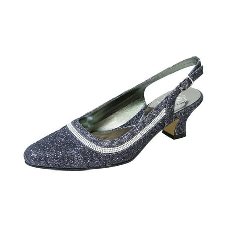 

FIC FLORAL Priya Women Extra Wide Width Metallic Dress Slingback