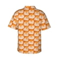 thumbnail image 3 of Daiia Cute Fox Faces Pattern Hawaiian Shirt for Men Gentle Cotton Regular Short Sleeve Casual-3X-Large, 3 of 9