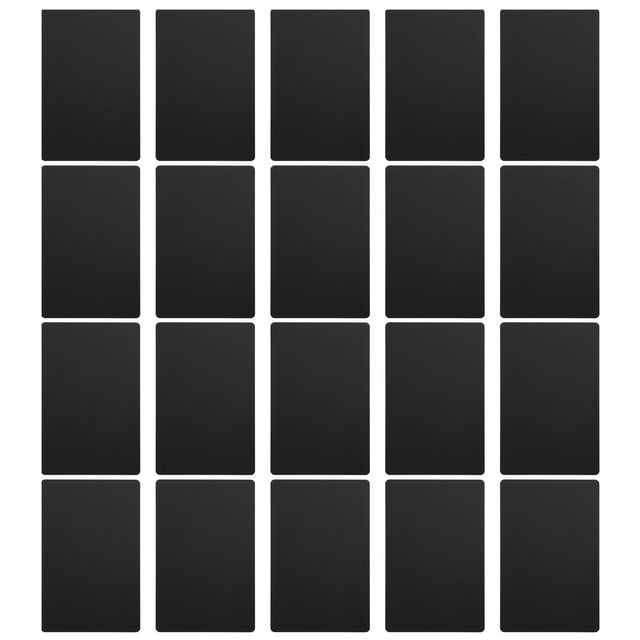 Shisuyan Metal Engraved Business Cards Black 50Pcs 3.10X1.93X0.04In