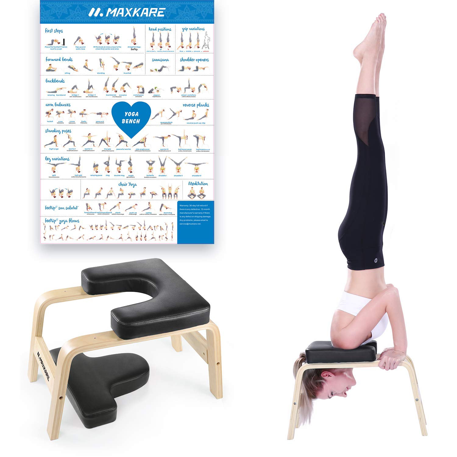 Details about   Yoga Inversion Chair Headstand Bench Workout Fitness Gym Relieve Fatigue RD 