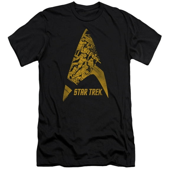 Star Trek Delta Crew Premium Canvas Adult Slim Fit 30/1 T-Shirt Black