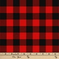 thumbnail image 2 of Mainstays 42" x 1.5 yd Cotton Light-weight Flannel Buffalo Plaid Precut Sewing & Craft Fabric, Red/Black, 2 of 4