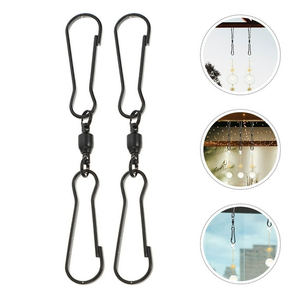 PTOOTP 12-Pack Stainless Steel Swivel Hook Hanging Clips for Outdoor Garden Flower Pots and Plant Holders