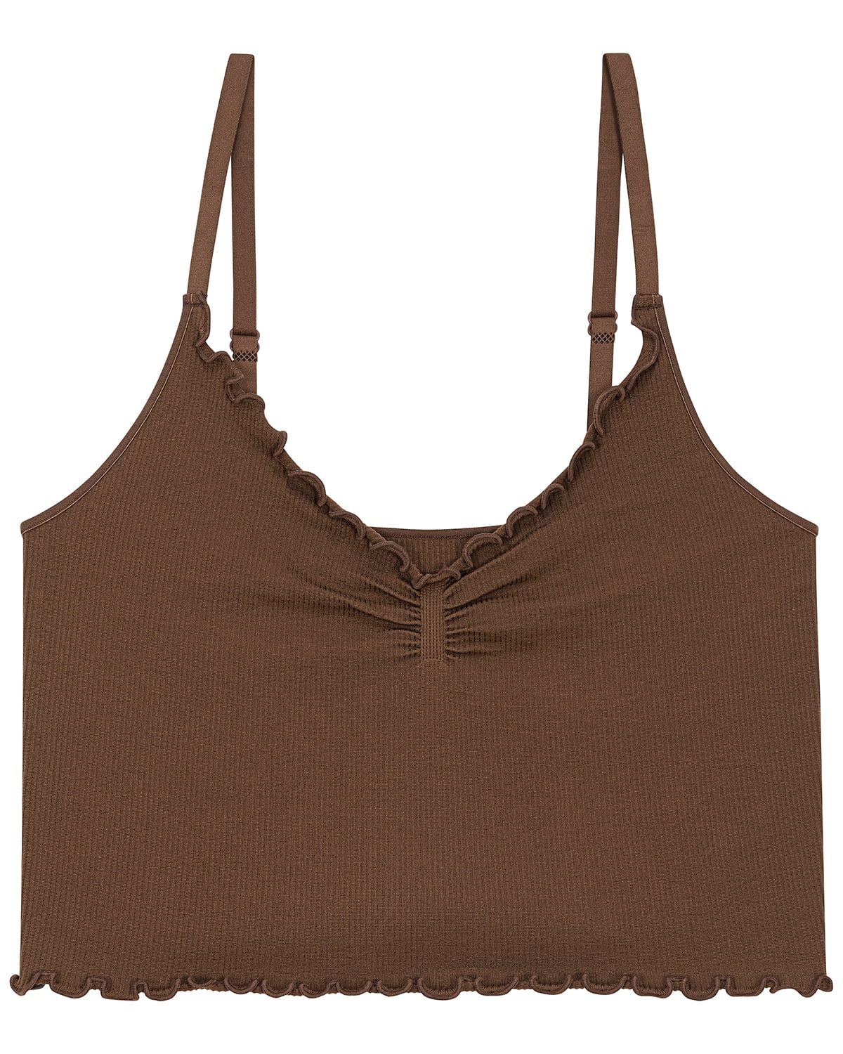 No Boundaries Women's Ruffle Cami, Size XS-3XL