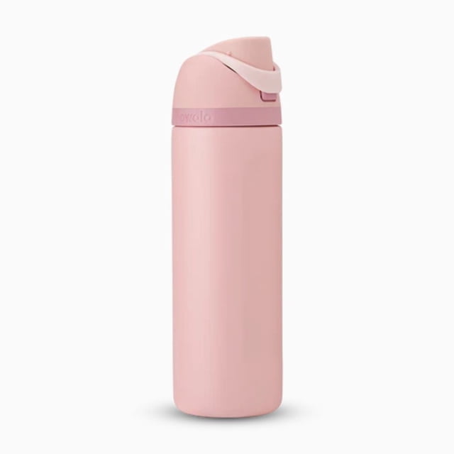 Termo Owala FreeSip de 24oz (709ml) de acero inoxidable térmico, Rose Quartz
