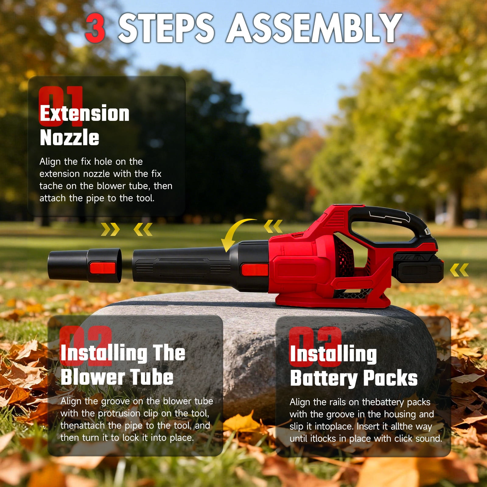 CATGOOD 21V Cordless Leaf Blower 750CFM 280MPH, 3 Speed Electric Leaf Blower with 2×4.0Ah Batteries and Rapid Charger for Lawn, Patio, Yard and Dust Cleaning