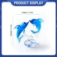 thumbnail image 3 of BPPEG Blue Crystal Glass Dolphins Figurines Collectibles,Miniature Handmade Sea Animal Sculpture Statue,Birthday for Women Men Kids,Home Office Desk Decorations, 3 of 7