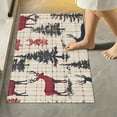 thumbnail image 2 of Yayeee Bath Rug for Bathroom Floor Non Slip Contour Fluffy Soft Absorbent Mat, 20"x24", Red Deer, 2 of 7