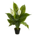 thumbnail image 2 of Nearly Natural 26" Spathiphyllum Artificial Plant (Real Touch), Green, 2 of 2