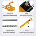 thumbnail image 3 of Steering Wheel Lock Anti-Theft Device Wheel Lock Retractable Double Hooks Car Lock with 2 Keys for Car Security, 3 of 7