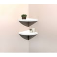 thumbnail image 4 of Mainstays 9.5" White Corner Wood Shelves, Set of 2, 4 of 8