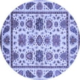 thumbnail image 1 of Ahgly Company Machine Washable Indoor Round Abstract Blue Modern Area Rugs, 6' Round, 1 of 4