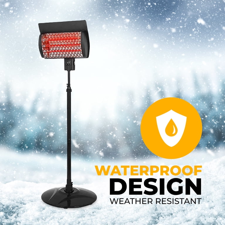 Warm-Living Electric 1500W Outdoor Adjustable Height Patio Heater with  Remote and Digital Timer - Walmart.com