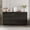 Brown+6 Drawers, variant on MONSLIPA 9 Drawer Chest of Drawers, Modern Wooden Storage Dresser for Bedroom Hallway, Black