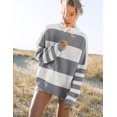 thumbnail image 5 of Women's Oversized Sweaters Batwing Sleeve Mock Neck Jumper Tops Chunky Knit Pullover Sweater, 5 of 10