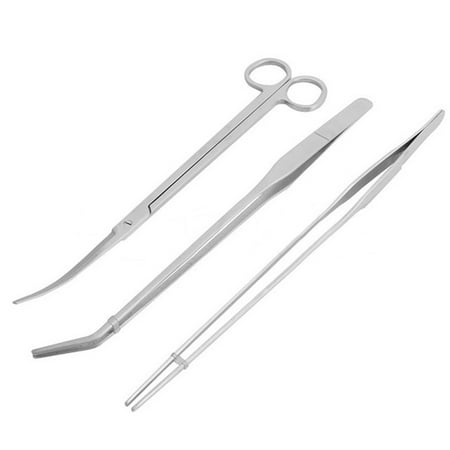 Aquatic Plant Tweezer Scissor Cleaning Aquarium Accessories Aquatic Glass Cutter Fish Tank Cleaning Tool Aquascaping Tool SILVER