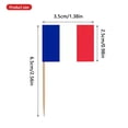 thumbnail image 3 of 50 Pack French Flag France Toothpick Flags, Cocktail Picks Mini Stick Cupcake Toppers Country Picks Party Decoration Celebration Cocktail Food Bar Cake Flags (French), 3 of 5