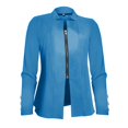 thumbnail image 4 of Zshosam Jackets for Women Casual Fall Winter Long Sleeve with Pockets Solid Color Coat Cold Weather Fashion(Blue,XL), 4 of 5