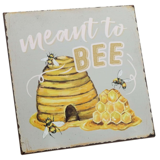 Barnyard Designs Meant To Bee Funny Retro Vintage Tin Bar Sign Country Home Decor 11” x 11” Barnyard Designs Meant To Bee Funny Retro Vintage Tin Bar Sign Country Home Decor 11” x 11”