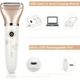 thumbnail image 7 of NOGIS Electric Razor for Women - Painless 2-in-1 Women Shaver Hair Remover for Face, Legs and Underarm, Portable Waterproof Bikini Trimmer Wet and Dry Cordless Lady Hair Removal -USB Recharge, 7 of 7
