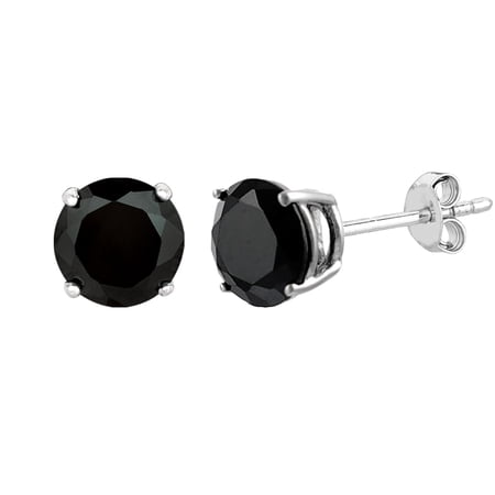 Boucles D'oreilles Clous En Argent 925 Avec Zircon 4mm - Pierre De Naissance - Neuf Avec Boîte Cadeau