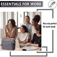 thumbnail image 4 of TuErCao Bolsa de almuerzo para mujer, lonchera grande con aislamiento para el trabajo, bolsa térmica portátil a prueba de fugas para adultos, bolsa de almuerzo reutilizable para picnic, rayas, 4 of 5
