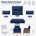 thumbnail image 2 of DTTRA High Back Patio Chair Cushion Set with 2 Arm Pillows, 48 x 24 x 4 in, Navy Blue, 2 of 7