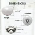 thumbnail image 3 of Ceramic Vintage Knobs Drawer Round Shaped Pull Handle Cupboard Wardrobe Dresser Door 6pcs White, 3 of 7