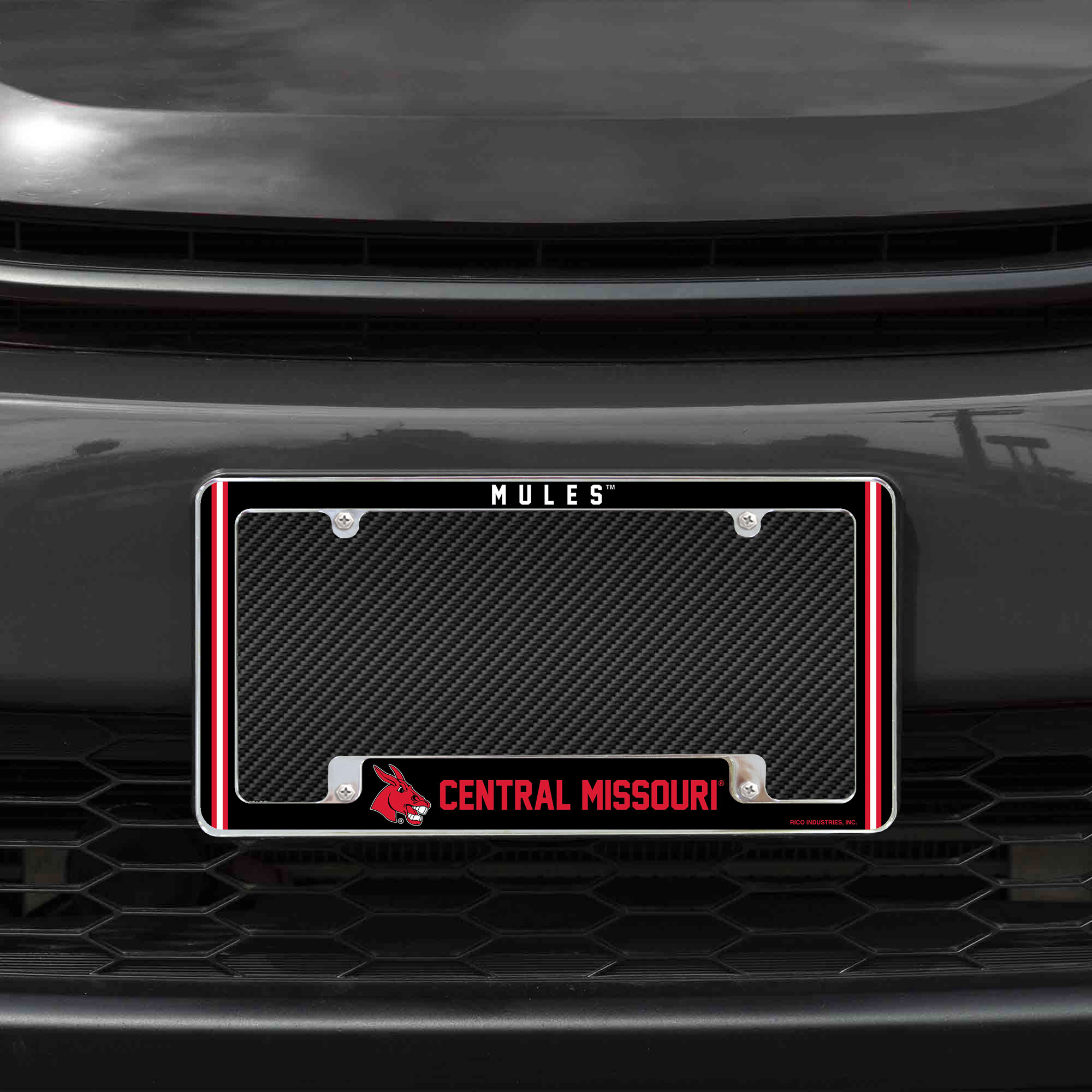 Rico Industries Central Missouri  College 12" x 6" Chrome Classic All Over Automotive License Plate Frame for Car/Truck/SUV - image 2 of 10