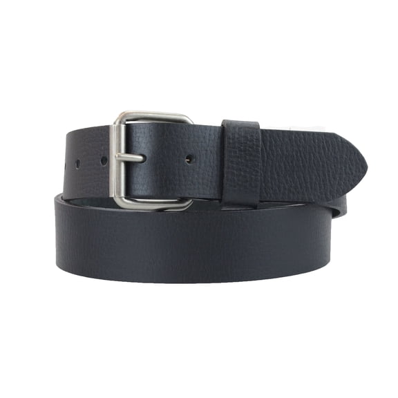 SIZE 40 - ASSEMBLED IN USA 38 MM BLACK MILLED BELT FROM US STEER & US ANTQ NCK ROLLER BUCKLE