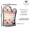 thumbnail image 2 of Sapphire-Web Heat Resistant Oven Mitts Extra Long Kitchen Gloves for Cooking Cotton Linen Non-Slip Oven Mitts, 2 of 5