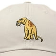 thumbnail image 2 of DALIX Sabertooth Tiger Kids Hat Boys Girls Baseball Cap in Beige, 2 of 5