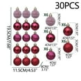 thumbnail image 5 of Christmas Ornaments Christmas Balls 30PCS 1.5in Christmas Balls Ornaments For Xmas Tree Shatterproof Christmas ornaments, 5 of 9