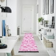 thumbnail image 5 of Pink Style Pattern Bedroom Runner Rug 2'x 6' Non Slip Carpet Indoor Home Area Rug Living Room, 5 of 8