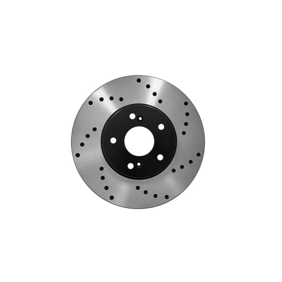 [Front E-Coat Drilled Brake Rotors Ceramic Pads] Fit 11-14 Hyundai Sonata