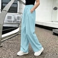 thumbnail image 6 of BRGZLK Girls Wide Leg Pants Summer Lightweight Solid Color Flowy Palazzo Pants Loose Fit Straight-Leg Pants for Girls Daily Wear 2026 Blue 10-11 Years, 6 of 6