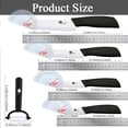 thumbnail image 3 of Ceramic Knives for Kitchen 4-Piece Fruit Paring Knife Set with Cover and Peeler，Rustproof Stain Resistant,6",5",4",3" Paring Knife, 3 of 7