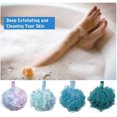 thumbnail image 5 of Scheam 4Pcs Bath Shower Loofah Sponge Exfoliating Body Scrubber 75g/PCS Pouf Bath Sponges- Set of 4 Flower Color Sponges, 5 of 9