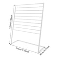 thumbnail image 3 of TFCFL 10 Tier Scarf Display Stand Metal Scarf Holder Organizer Freestanding Scarf Rack, 3 of 27