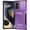 Purple, variant on For Motorola Edge 2024 Ultimate U Design Hybrid with Camera Window Covering - Black