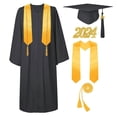 thumbnail image 4 of Conairie Unisex Graduation Cap and Gown Set with Tassel for College High School Honor Cord Graduation Outfits Black 45, 4 of 4