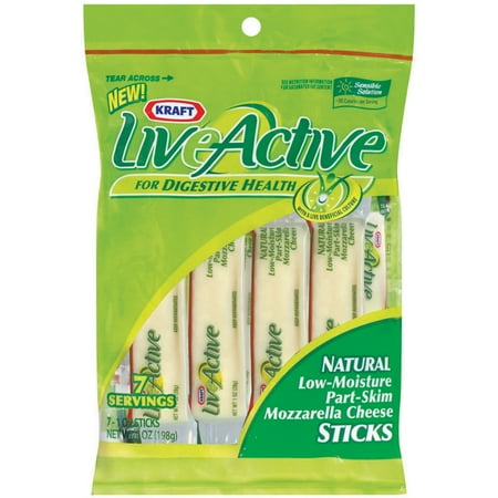 Kraft LiveActive Natural Mozzarella Cheese Sticks 7 ct Bag