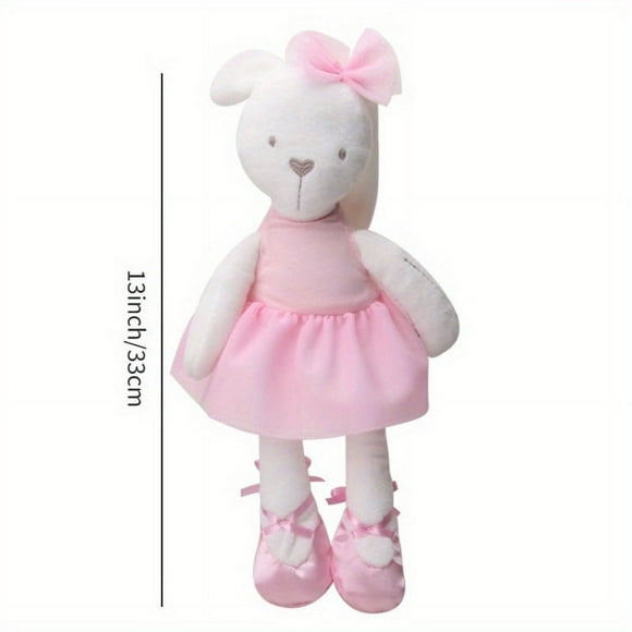 Plush Toy-Ballet Bunny Soothing Sleeping Plush Doll Pink Gifts For Xmas/New Years/Thanksgiving/Birthday/Children's Day