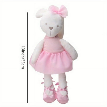 Cuddly Pink Bunny Plush Toy with Delicate Ballet Skirt - Soft Cuddle-Friendly Polyester Construction Perfect Youngsters Gift for Youngsters and Youngsters adorable Collectible Figure